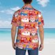 thumbnail image 4 of Balery Cartoon with Traffic Elements Camisas hawaianas de manga corta para hombre, camisas playeras de corte holgado, camisas de vacaciones con botones,3X-Large, 4 of 7