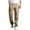 Khaki, variant on WREESH Men's Cargo Pants Camouflage Pants Cotton Multi-Pocket Elastic Waist Wear-Resistant Overalls Full Length Pants Black