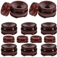 thumbnail image 4 of OUNONA 20 Pcs Stand Sphere Holder Crystal Ball Bottom 4X4CM Brown, 4 of 8