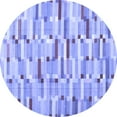 thumbnail image 1 of Ahgly Company Indoor Round Abstract Blue Contemporary Area Rugs, 8' Round, 1 of 4