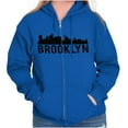 thumbnail image 3 of Brooklyn NYC Skyline New York City NY Zip Up Hoodie Men's Women's Brisco Brands L, 3 of 6