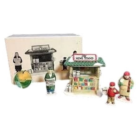 Department 56 The Heritage Village Collection: "City News Stand" Set of 4 (5971-4)
