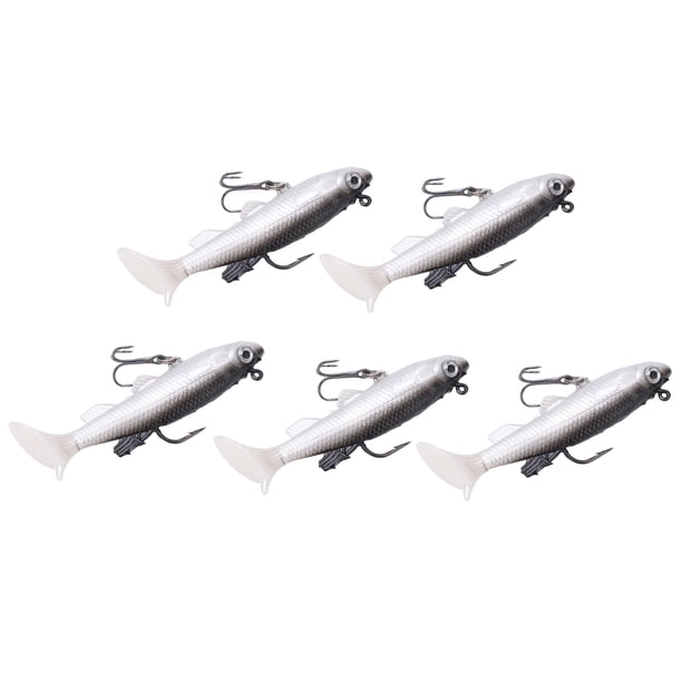 Señuelos de pesca de cuerpo blando 5 piezas Jadeshay Swimbait de PVC