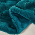 thumbnail image 5 of Home Soft Things Brick Textured Faux Fur Throw Blanket with Micromink Back, Luxury Soft Cozy Fluffy Fluzzy Plush Throw, 60x70 inches, Teal, 5 of 7