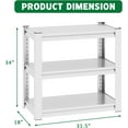 thumbnail image 4 of 40-50 Gallon Fish Tank Stand, Metal Aquarium Stand, Adjustable Heavy Duty Reptile Tank Stand, Adjustable 3-Tier Fish Tank Rack Shelf for Home Office, Tank Not Included, 31.5 "L x 18 "W x 34"H - White, 4 of 6