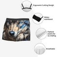 thumbnail image 6 of Bingfone Vintage Blue Floral Wolf Men's Underwear - Casual Stretch Boxer Briefs-Medium, 6 of 7