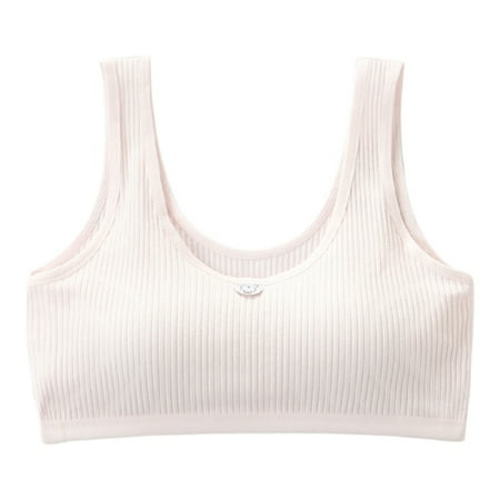 

Esho Big Girls Wireless Padded Sports Bra Kids Seamless Crop Cami Tops 8-16Y