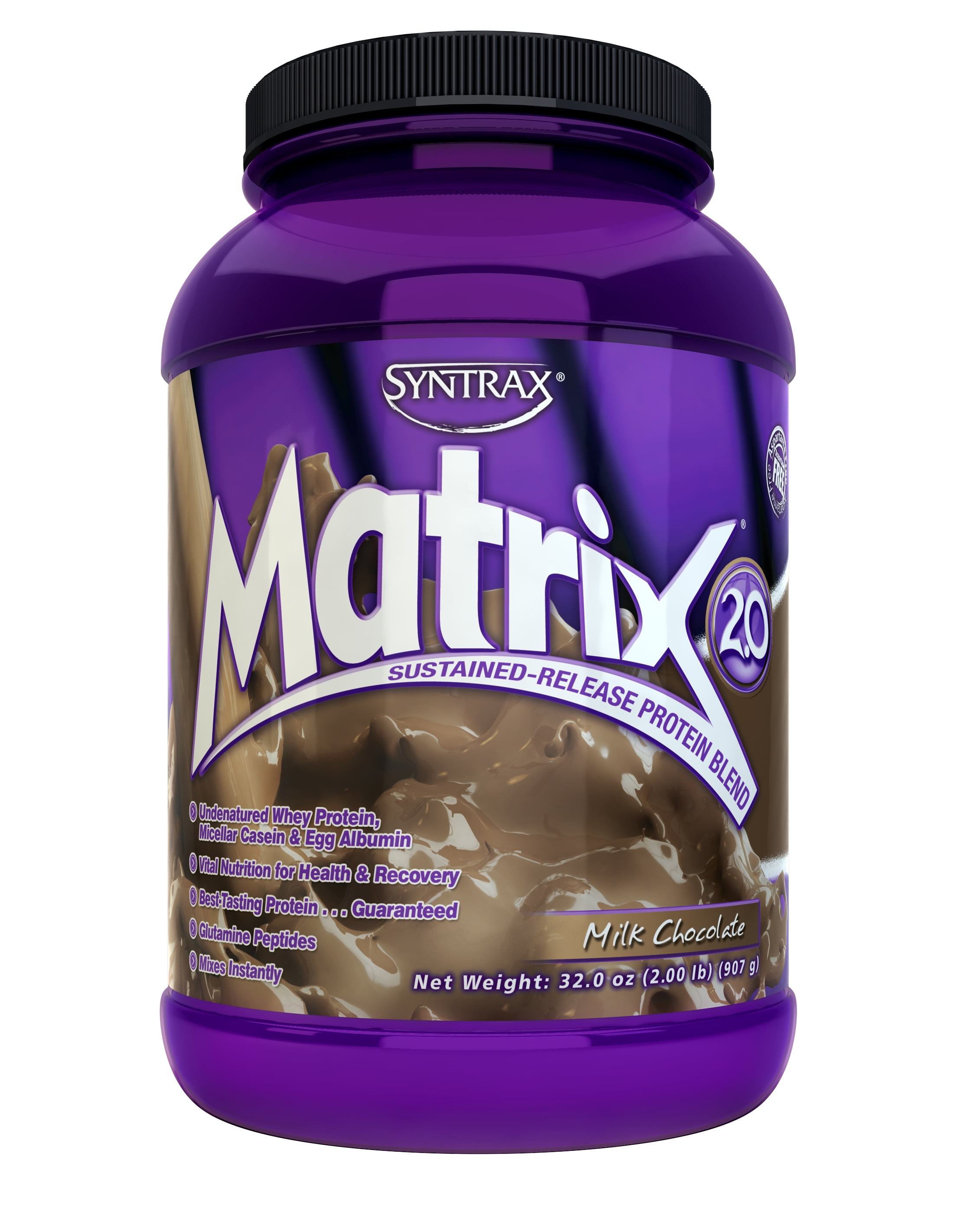 Syntrax Matrix Milk Chocolate, Sustained-Release Protein Blend, 2lbs ...