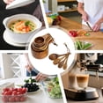 thumbnail image 4 of Outdor Wooden Measuring Cups And Spoons Solid Dry Measuring With Ties Engraved Sizes Farmhouse Kitchen & Baking, 4 of 6