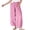 ♪527-Pink, variant on Xuyuer Women's Casual Loose Solid Shirred Elastic Waist Wide Leg Long Pants with Pockets - Relaxed Trousers, Pants for Women