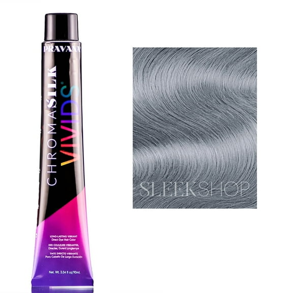 Pravana Chromasilk Vivids Metallic Precious Metals Smokey Silver Hair Color - 3oz 