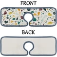 thumbnail image 6 of SKYSONIC Faucet Absorbent Mat 4 Pcs Multicolored Rocks On White Kitchen Faucet Splash Catcher Washable Counter Drying Pads Behind Faucet for Kitchen Bathroom, 6 of 7