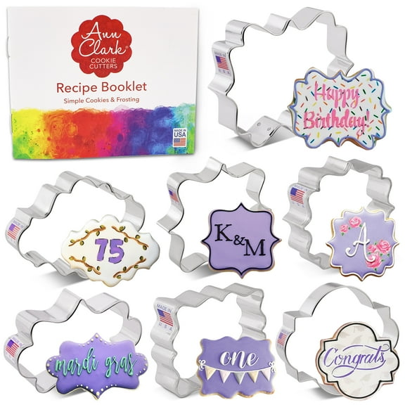 Ann Clark Plaques Cookie Cutter Set, 7-Piece, Made in USA
