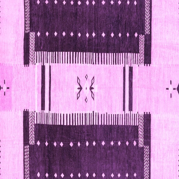 Ahgly Company Indoor Square Abstract Purple Modern Area Rugs, 8' Square
