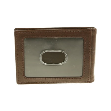 clip fossil money wallet bifold leather brown