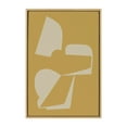 thumbnail image 3 of Kate and Laurel Sylvie Eye Catching Sleek Abstract 3 Yellow and Tan Framed Canvas Wall Art by The Creative Bunch Studio, 23x33 Natural, Modern Contemporary Art for Wall, 3 of 7