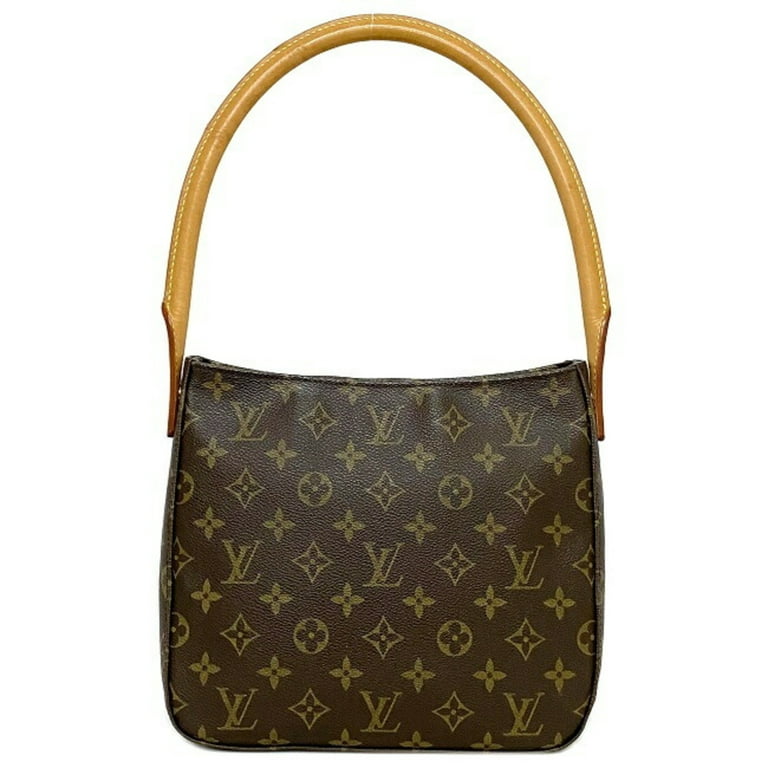 Authenticated used Louis Vuitton Looping mm Brown Beige Monogram M51146 Fl0081 Louis Vuitton Handbag Ladies Nume Leather, Adult Unisex, Size: (HxWxD)