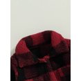 thumbnail image 5 of Wassery Toddler Kids Boys Girls Plaid Shirt Outwear Button Jacket Coat Toddler Baby Winter Warm Jacket Cardigan Tops 1-6 Years, 5 of 8