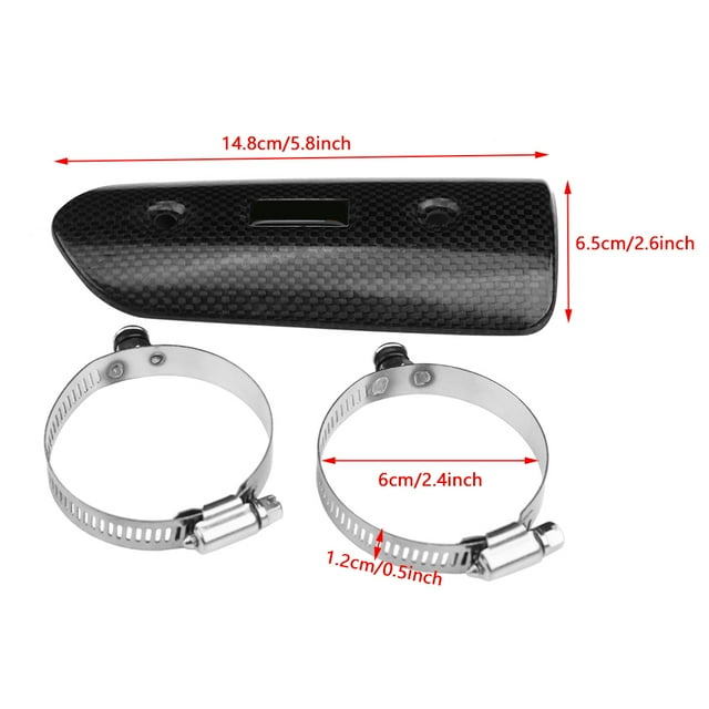 Protector Universal De Fibra De Carbono Para Motocicleta, Protector Contra Calor De Escape, Cubierta Protectora Para Varias Motocicletas