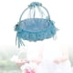thumbnail image 5 of Cesta de flores para niña, cestas decorativas de encaje con flores para dulces, elegantes y románticas, de 8 x Azul, 5 of 8