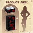 thumbnail image 3 of Gothic Dresser for Bedroom with 4 Storage Drawers Red Roses Black Bold Artistic Contrast Dressers Chest of Drawers Steel Framed Fabric Closet Organizers for Dorm Entryway Living Room End Table, 3 of 8