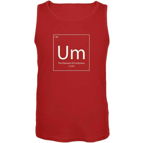 Um Periodic Table Red Adult Tank Top - Large