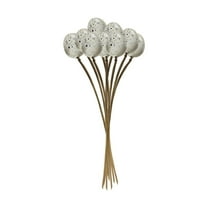 9Pcs Easter Picks, Easter Egg Picks Decorative, Speckled Easter Egg Stems 9" for Spring Easter Basket Bouquets Floral Arrangement Centerpiece Wreath