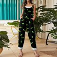 thumbnail image 2 of Womens Halloween Graphic Jumpsuits Pumpkin Ghost Print Rompers Casual Sleeveless Wide Leg Jumsuits, Funny Cute Halloween Graphic Costume, Trendy Fall Clothes, Festival Party Outfits, Black L, 2 of 7