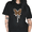 Black-2, variant on Women's Gold Foil Heart Stack with Leopard Print Accent Graphic Short Sleeve Crew Neck T-Shirt