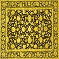 thumbnail image 1 of Ahgly Company Machine Washable Indoor Square Persian Yellow Traditional Area Rugs, 5' Square, 1 of 4