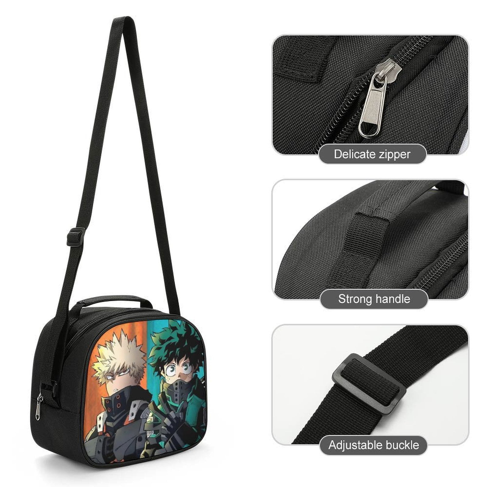 My Hero Academia Cartoon Lunch Bags Are Suitable For Work Travel And Outdoor Activities One size