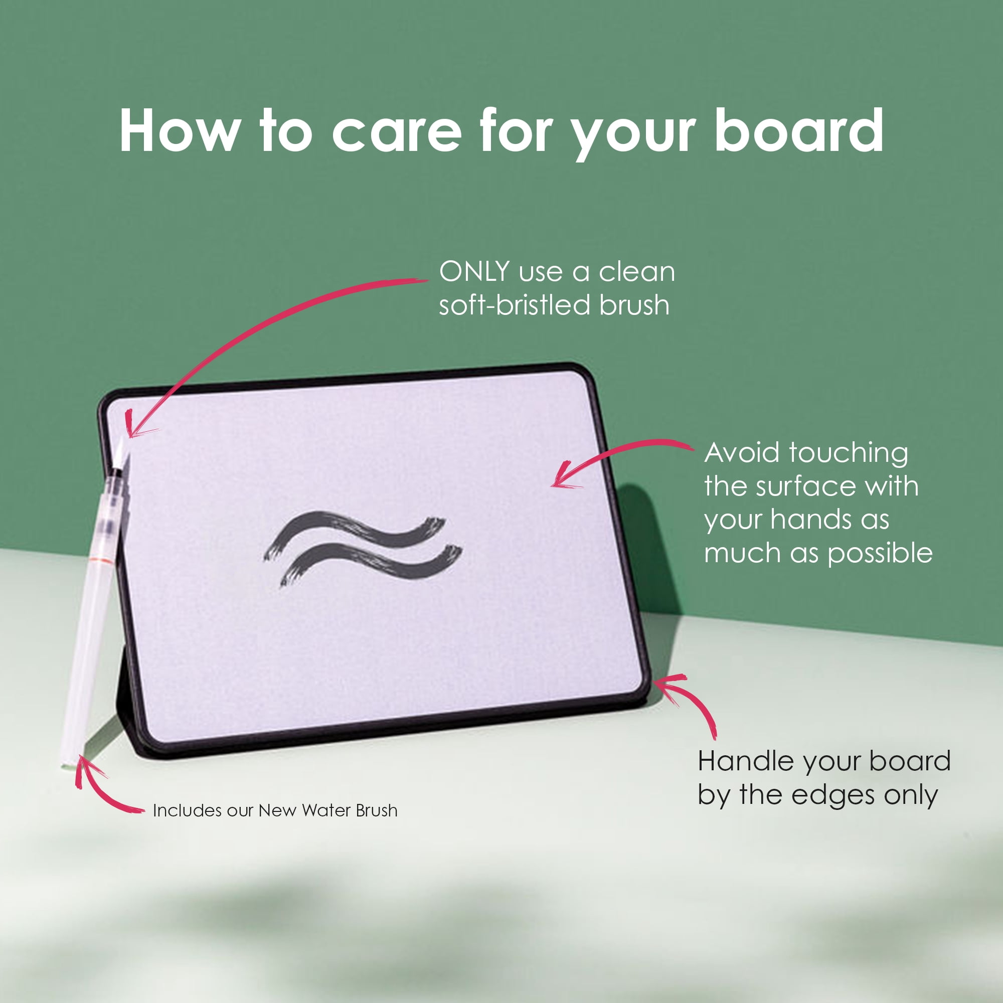 Buddha Board | Enso Portable Water Painting Canvas with Brush | Zen Water Art Set | Water Drawing Boards for Artists | Reusable Canvas Boards for Water Painting and Drawing | Zen Meditation Board