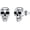 07-Skull, variant on Skull Earrings Sterling Silver Skull Bones Stud Earring Gothic Goth Punk Jewelry Halloween Earrings Gift (Skulls Bones Earring)