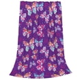 thumbnail image 2 of Honeii Bright Butterflies Print Fleece Blanket - Throw Blanket for Bed, Sofa, Couch, Camping, and Travel , Microplush Ultra Soft Warm Blanket-40"x30", 2 of 7