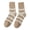 Khaki, variant on Circulation Compression Socks for Women Men Striped Autumn And Winter Thickened Lint Home Sleeping Socks Long Tube Floor Socks Socks Breathable Casual Socks