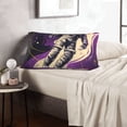 thumbnail image 6 of Naloa Astronaut Floating purple Space Pillowcase, Throw Pillowcase, Wrinkle-Free, Stain-Resistant with Hidden Zipper for Bedroom Sofa-14"x20", 6 of 6