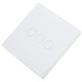 thumbnail image 3 of Smart Light Touch Switch White Tempered Glass Single Live Wire Control Wall Mounted Light Switch 110‑240VAC, 3 of 5