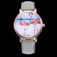 thumbnail image 3 of Montre à Quartz Bracelet en Cuir PU Mode Cadran Rond Simple Montre-Bracelet pour Femmes (Gris), 3 of 3