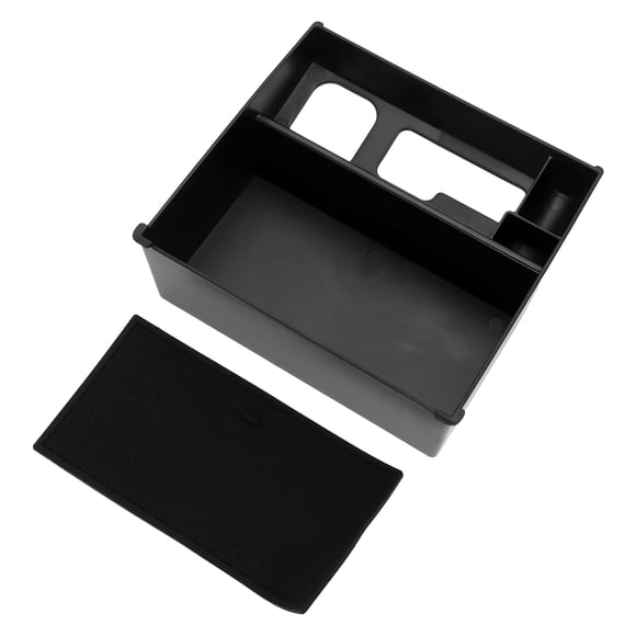 Unique Bargains Plateau Organisateur d'Accoudoir de Console Centrale pour Mazda MAZDA6 Série GJ Plateau d'Accoudoir Boîte de Rangement ABS Noir
