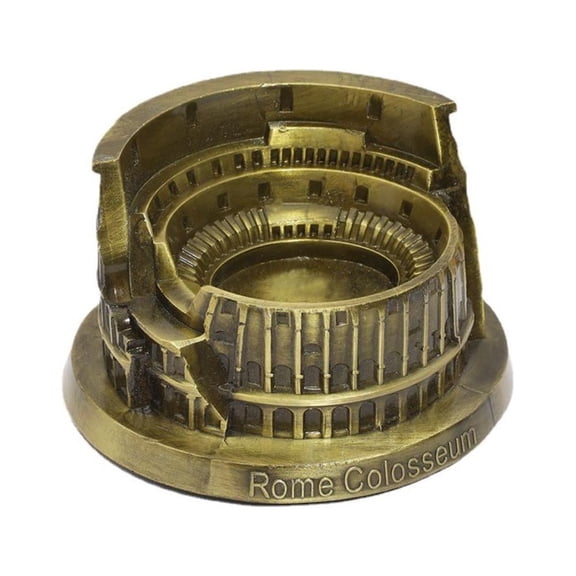 Esaierr Metal Roman Colosseum Ashtray Model Souvenir Home Decor 5.12x4.53x2.75inch