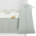 thumbnail image 5 of Evolur RawrSome Collection 3pc Crib Set (Fitted Sheet, Snuggle Sack, Crib Skirt) in Sage Green & Dinosaur Print, 5 of 5
