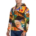 thumbnail image 3 of Lsque Abstract Musical Faces Pattern Casual Men's Hoodie,Hooded Sweatshirt with Kangaroo Pocket,Pullover Hoodie-X-Large, 3 of 7