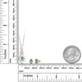 thumbnail image 2 of Gem Stone King 925 Silver and 10K Yellow Gold Green Sapphire and White Lab Grown Diamond Pendant and Earrings Jewelry Set for Women (1.73 Cttw, Gemstone September Birthstone, with 18 inch Chain), 2 of 3