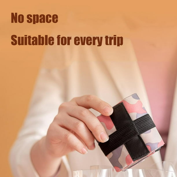 Bolsa de compras plegable de nailon gran capacidad ahorra espacio portátil para viajes al aire libre Hugtrwg Para estrenar