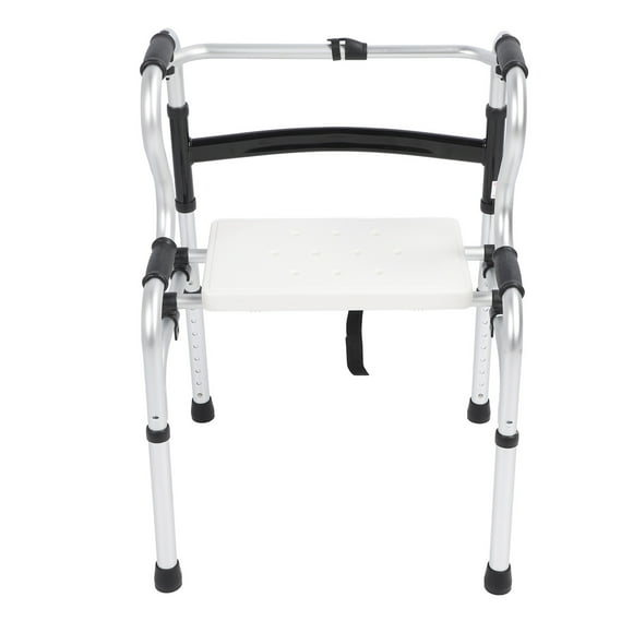 Walker Para Personas Mayores, PVC Soft Arms Anti Slip Walker Plegable Con asiento 396.8 lb Capacidad de Peso para Adultos para la ducha
