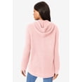 thumbnail image 5 of Roaman's Women's Plus Size Thermal Waffle Hoodie Zip Up Cardigan Jacket, 5 of 6