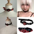thumbnail image 2 of Elegant Gothic Collar Accessory PU Leather Necklace Adjustable Length Neckchain Accessory for Trendsetting Women, 2 of 4