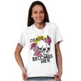 thumbnail image 4 of Death Becomes Her Skull Rose Tattoo Women's Plus Size Graphic Tee Brisco Brands 3X, 4 of 5