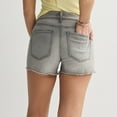 thumbnail image 2 of Juniors' SO® Low Rise Curvy Midi Shorts Color: Washed Black Size: 3, 2 of 4