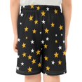 thumbnail image 3 of Yellow White Star Pattern Athletic Shorts Breathable with Comfort Fit Drawstring Casual Sweatshorts Medium, 3 of 9